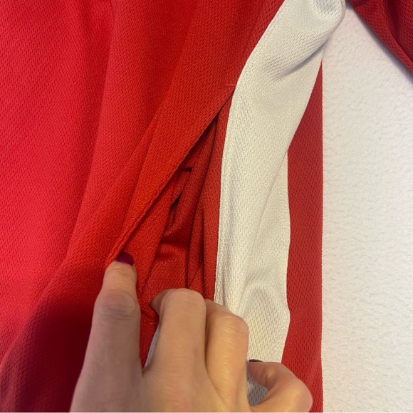 Nike Women’s Red‎ and White Long Sleeve 1/4 Zip Hoodie S *C0293 - Picture 7 of 11